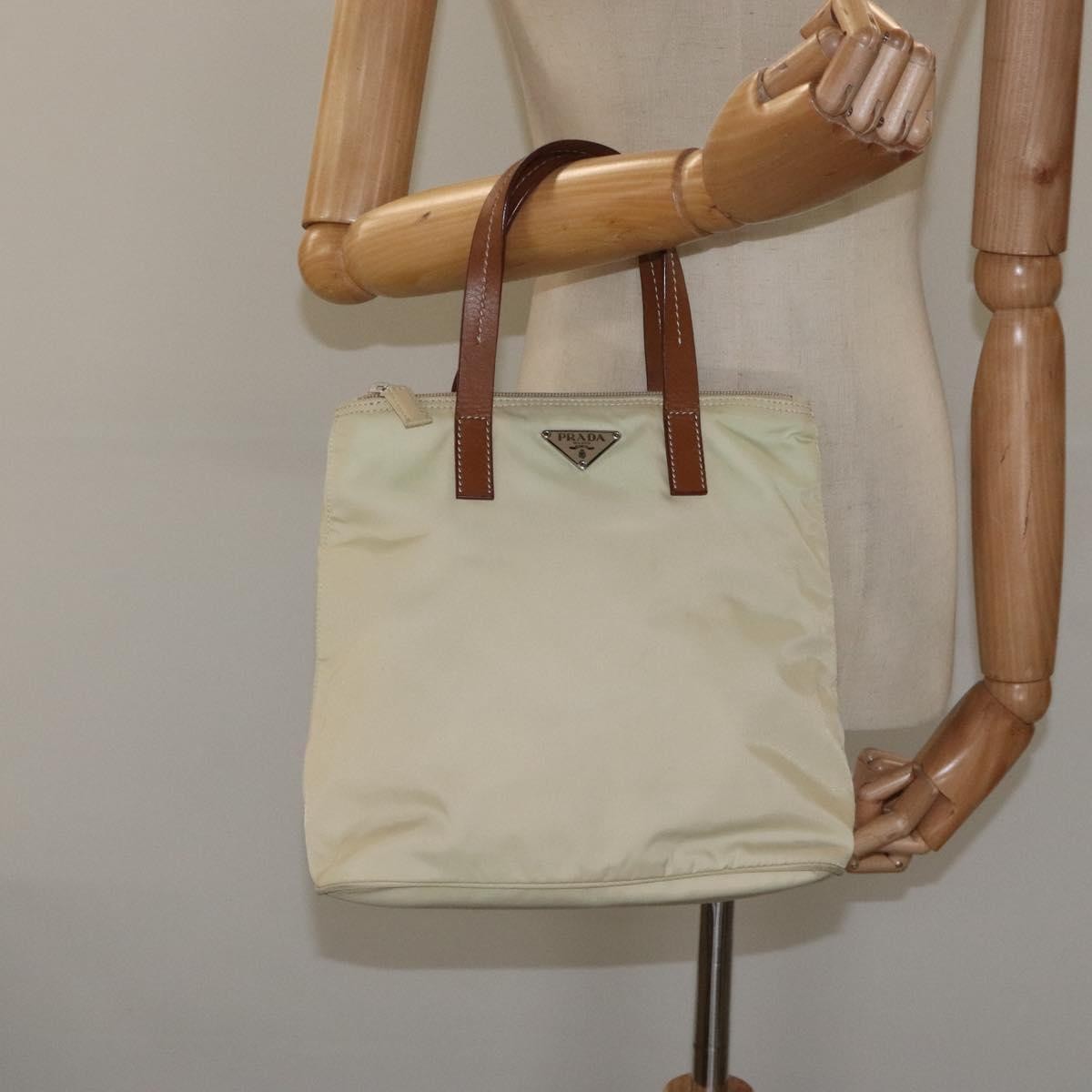 Prada Vintage Tote Tessuto White Nylon Tote Bag Bag