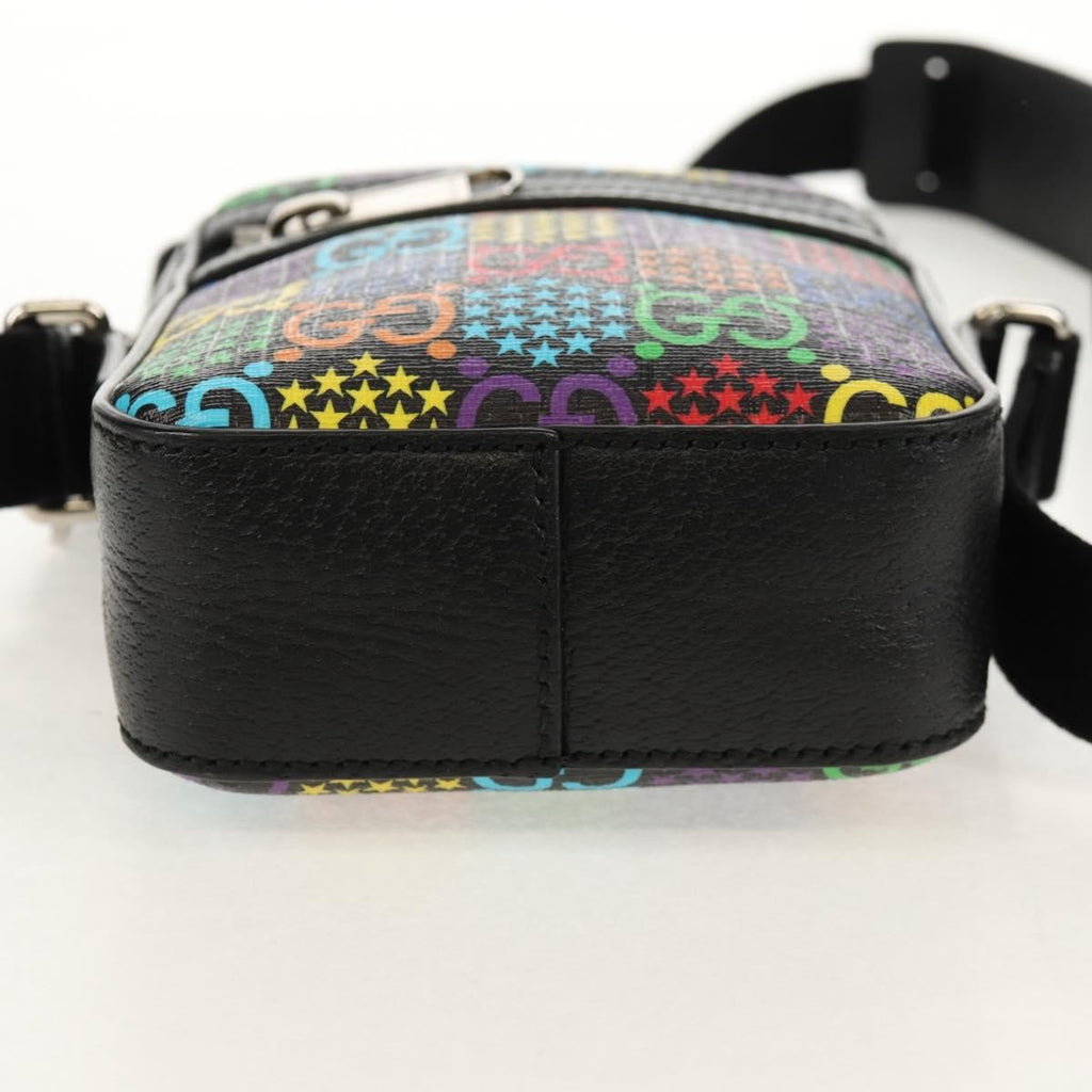 Gucci Front Zip Messenger Bag Psychedelic Print Gg Coated Canvas Multicolour Canvas Shoulder Bag Bag (Pre-Owned)