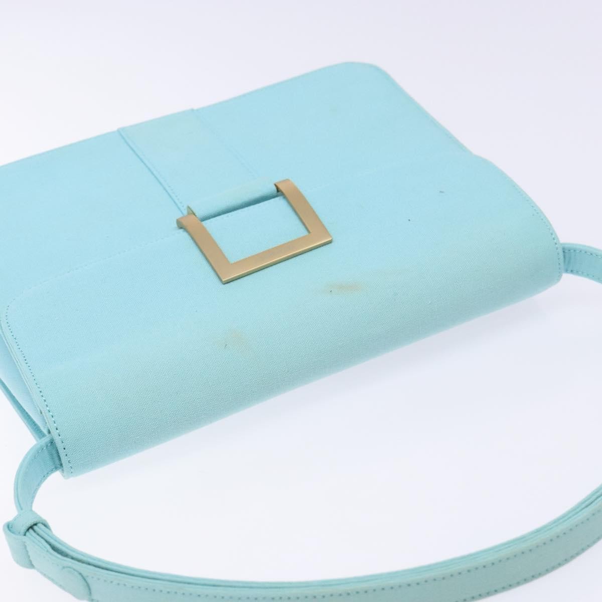 Saint Laurent Vintage Shoulder Bag Canvas Blue Canvas Shoulder Bag Bag (Pre-Owned)