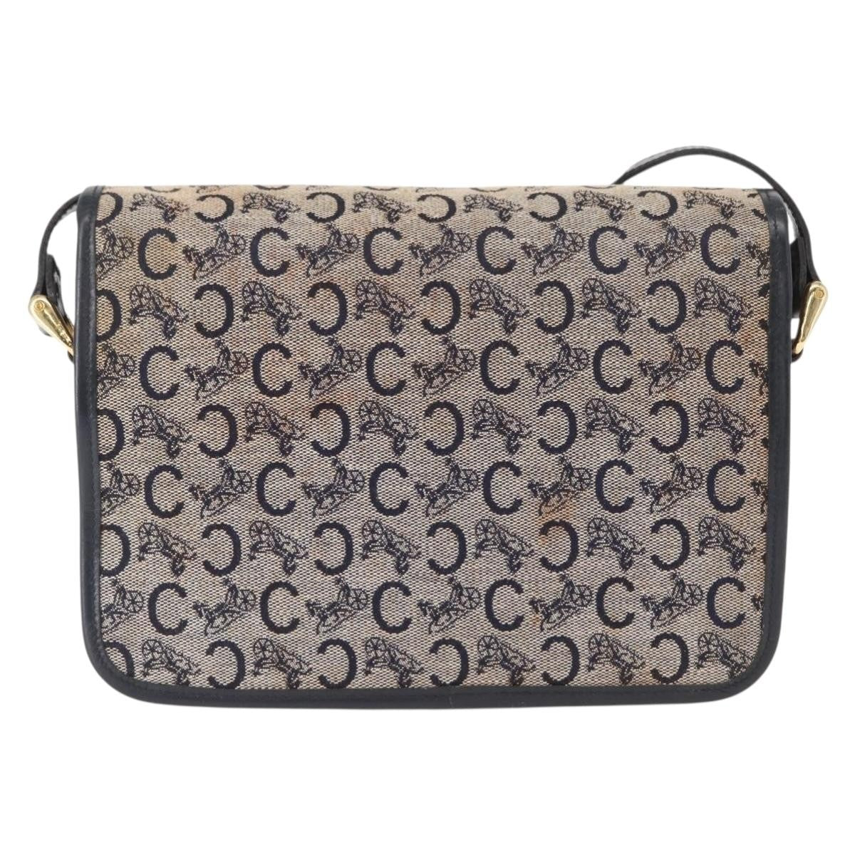 Celine C Sulky Shoulder Bag Canvas Navy Canvas Shoulder Bag Bag