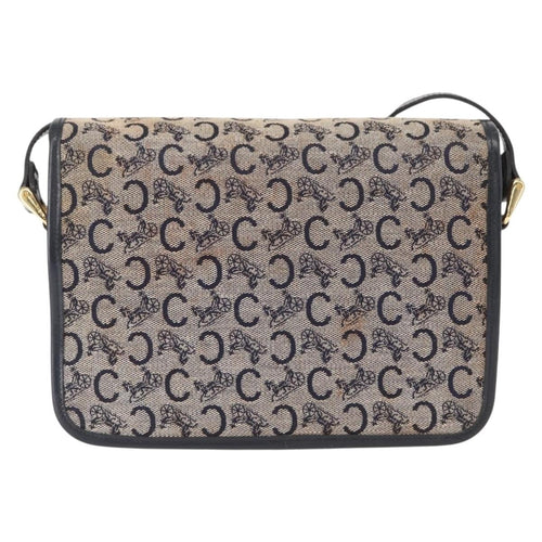 Celine C Sulky Shoulder Bag Canvas Navy Canvas Shoulder Bag Bag