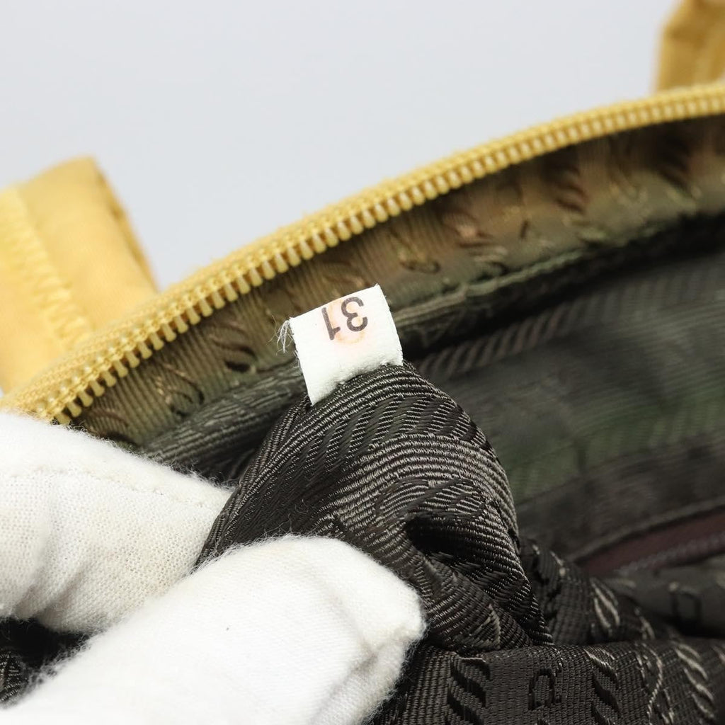 Prada Zip Around Tote Tessuto Yellow Nylon Handbag