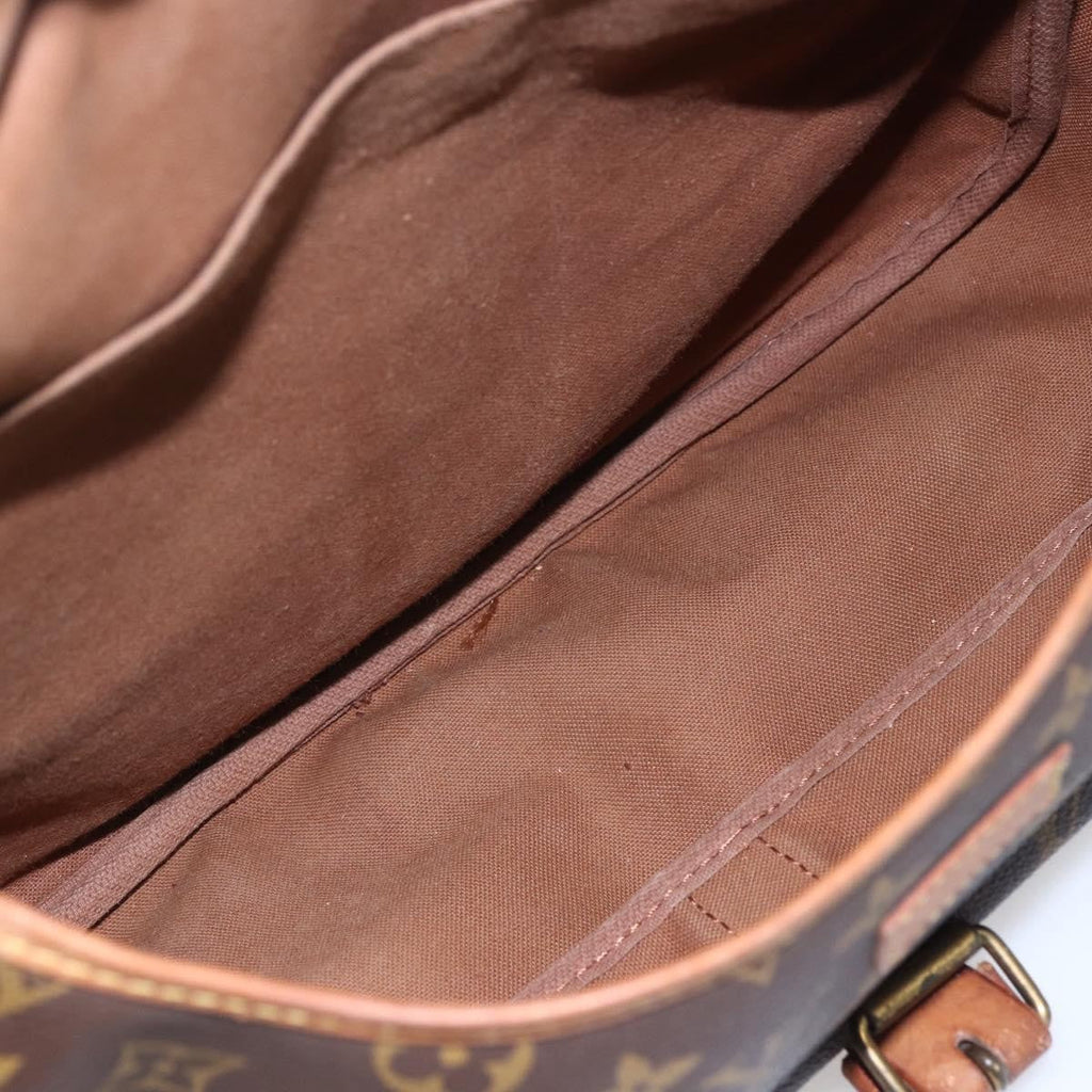 Louis Vuitton Saumur Handbag Monogram Canvas Brown Canvas Shoulder Bag