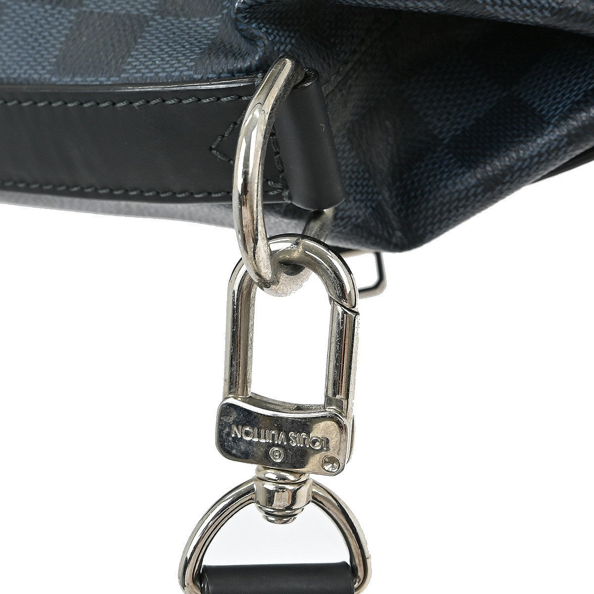 Louis Vuitton Greenwich Messenger Bag Damier Cobalt Black Canvas Shoulder Bag