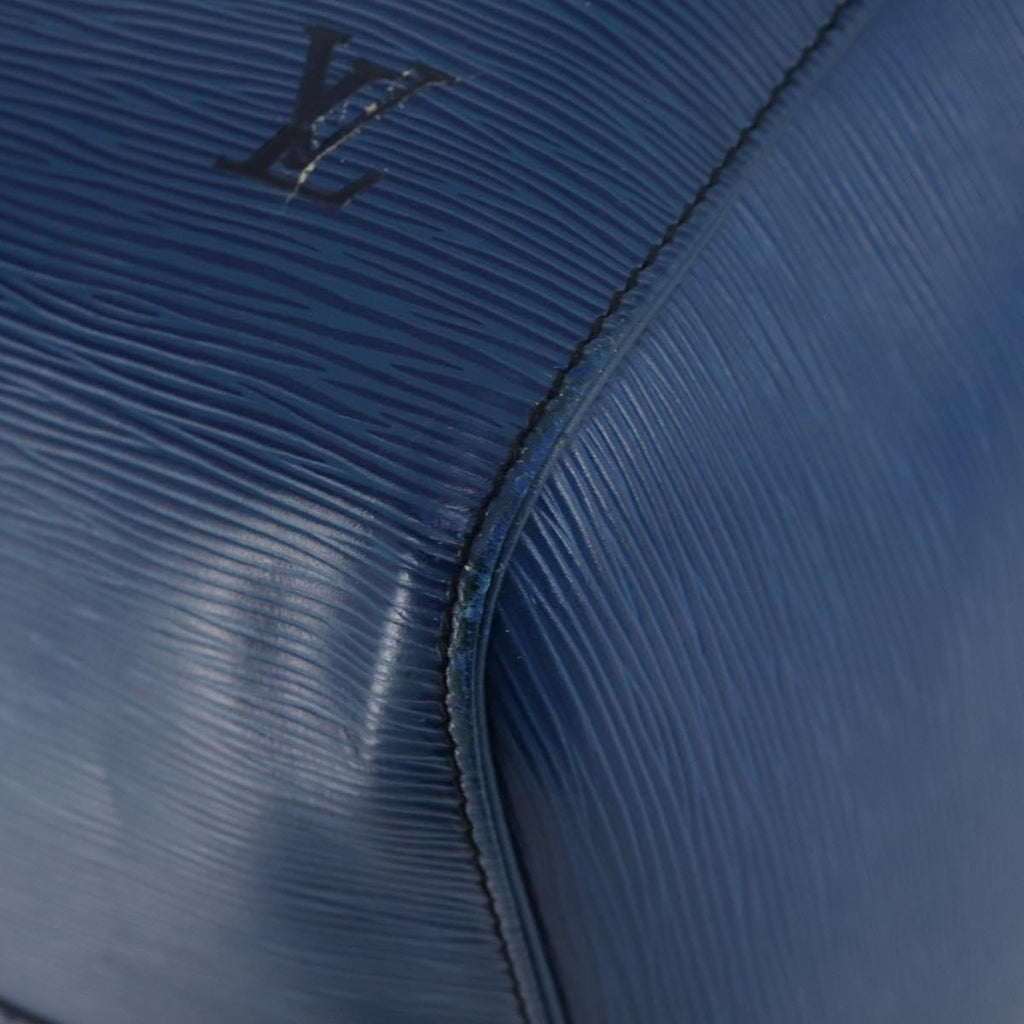 Louis Vuitton Keepall Bag Epi Leather Blue Leather Travel Bag