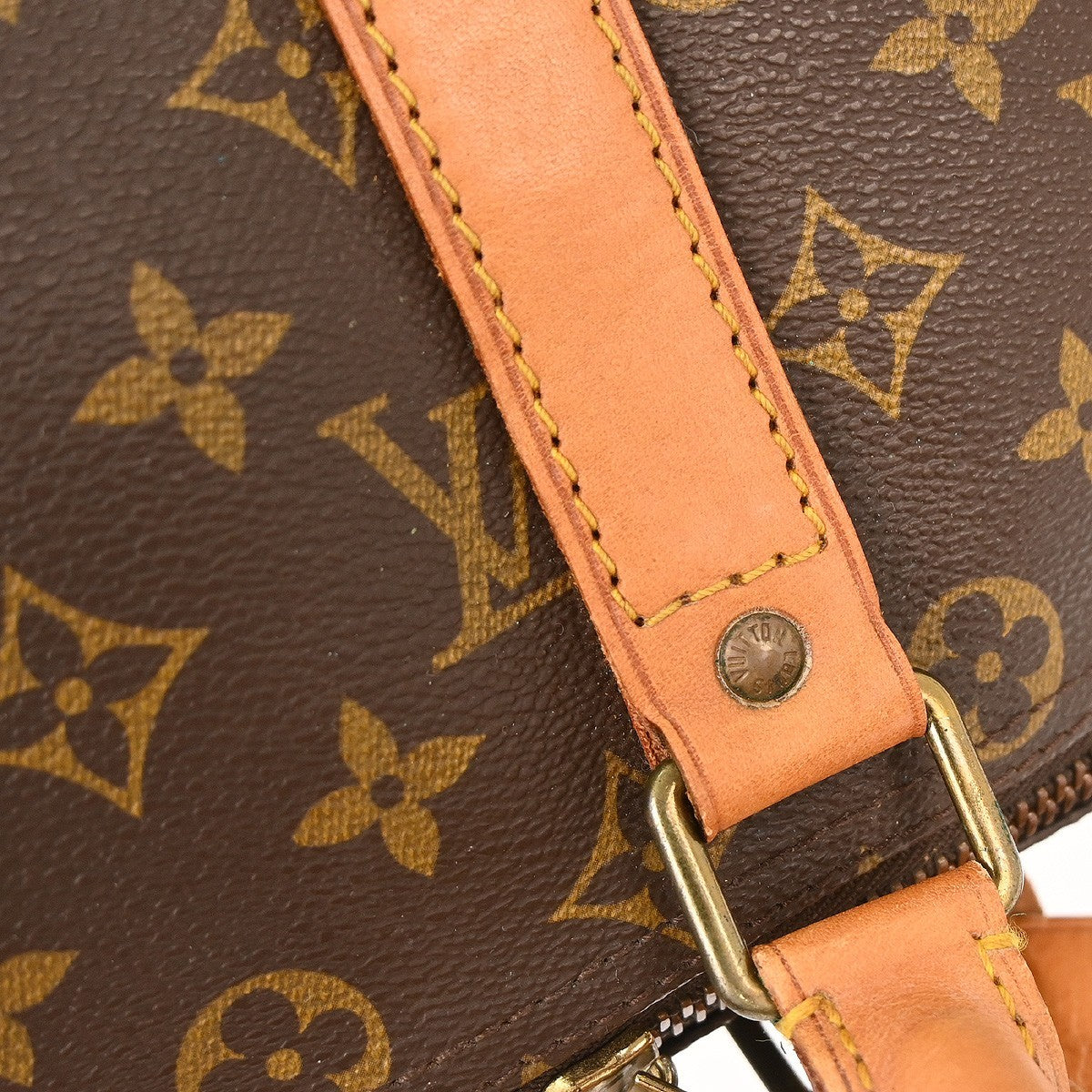 Louis Vuitton Keepall Bag Monogram Canvas Brown Canvas Travel Bag