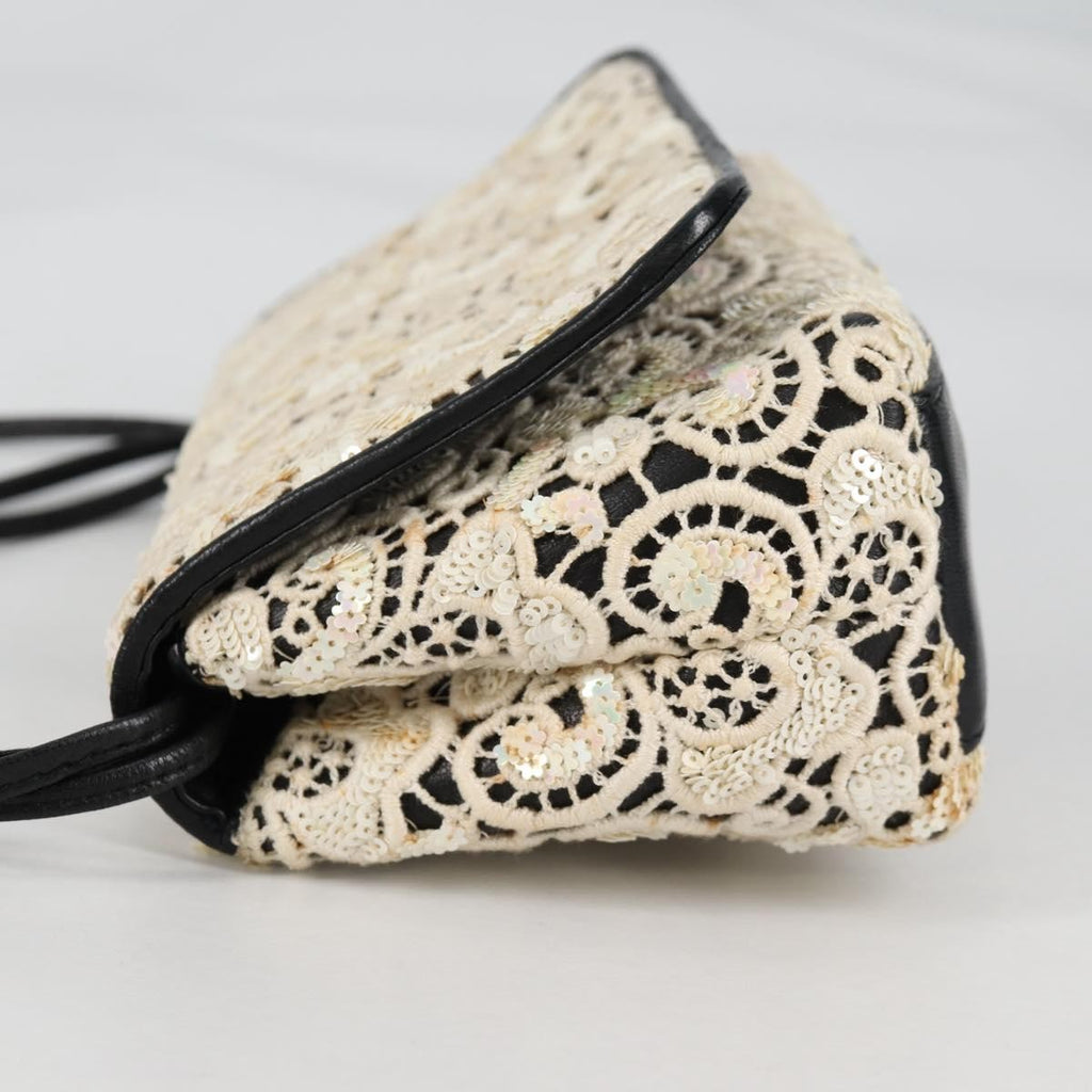 Chanel Floral Cc Flap Bag Leather White Leather Shoulder Bag Bag