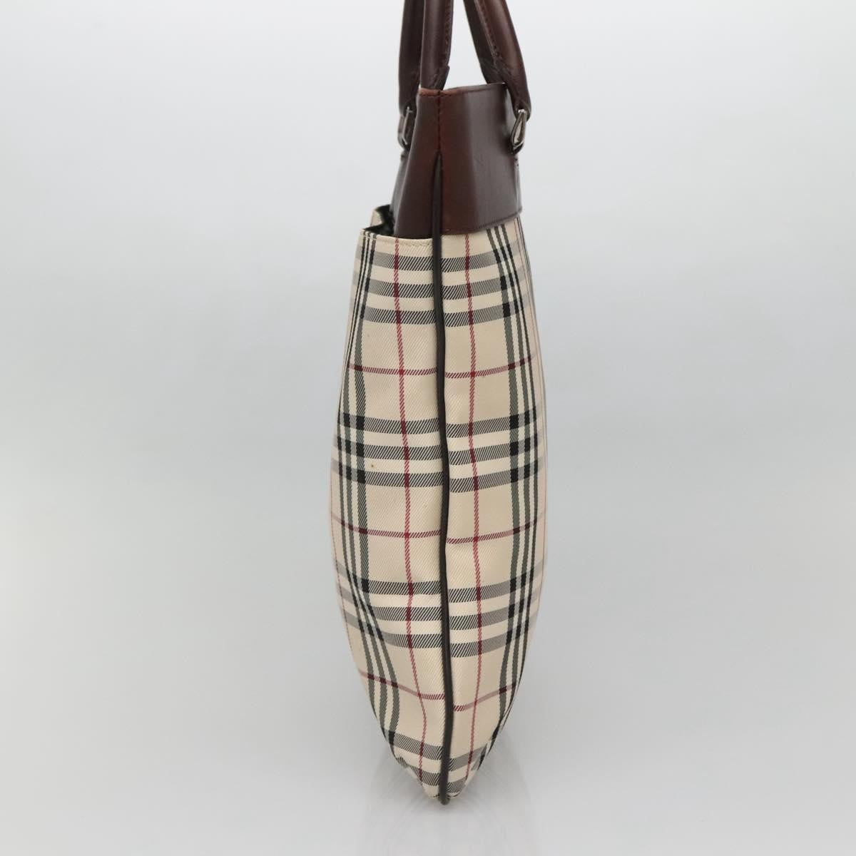 Burberry Nova Check Tote Nylon Beige Nylon Bag