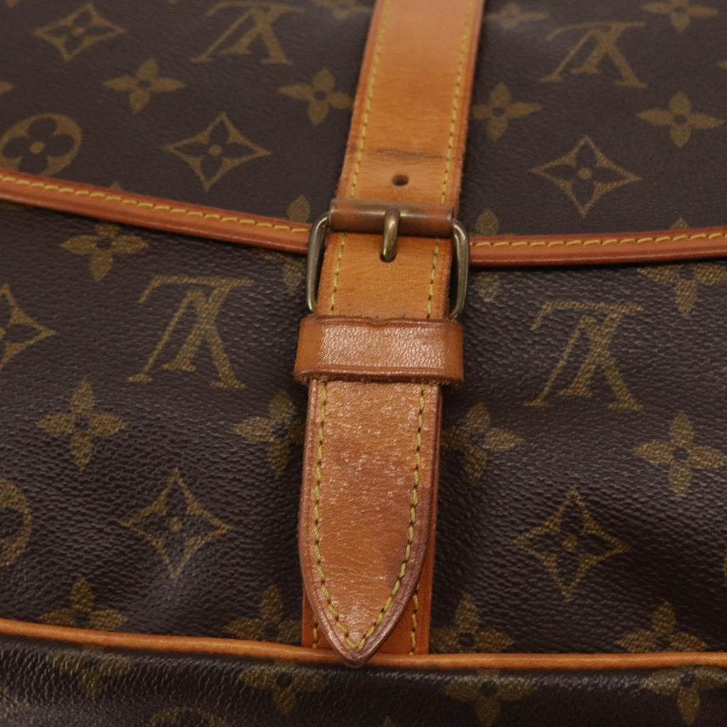 Louis Vuitton Saumur Handbag Monogram Canvas Brown Canvas Shoulder Bag