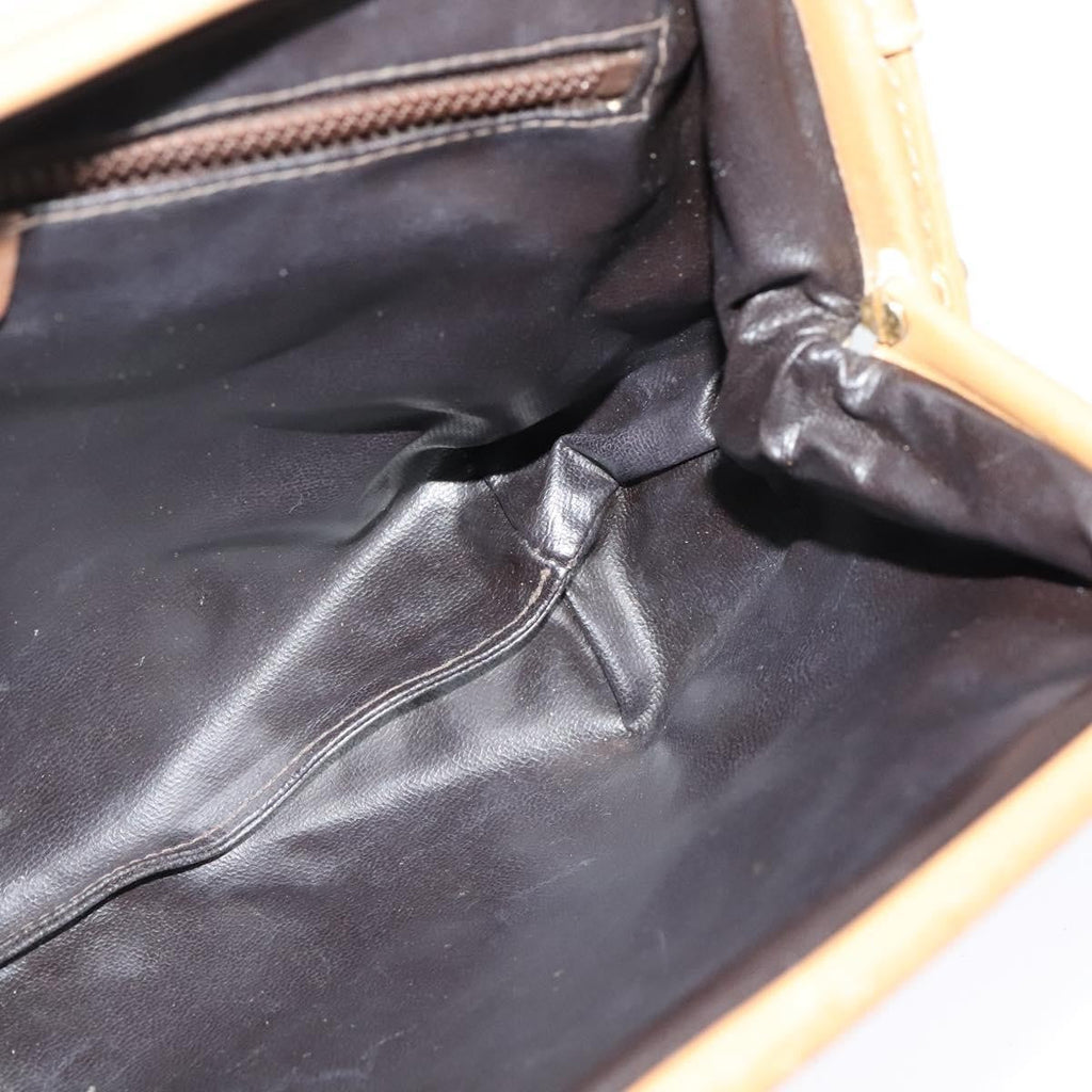 Celine Macadam Shoulder Bag Pvc Leather Beige Pvc Bag