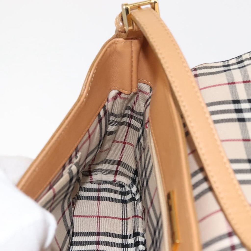 Burberry Shoulder Bag Leather Beige Leather Shoulder Bag