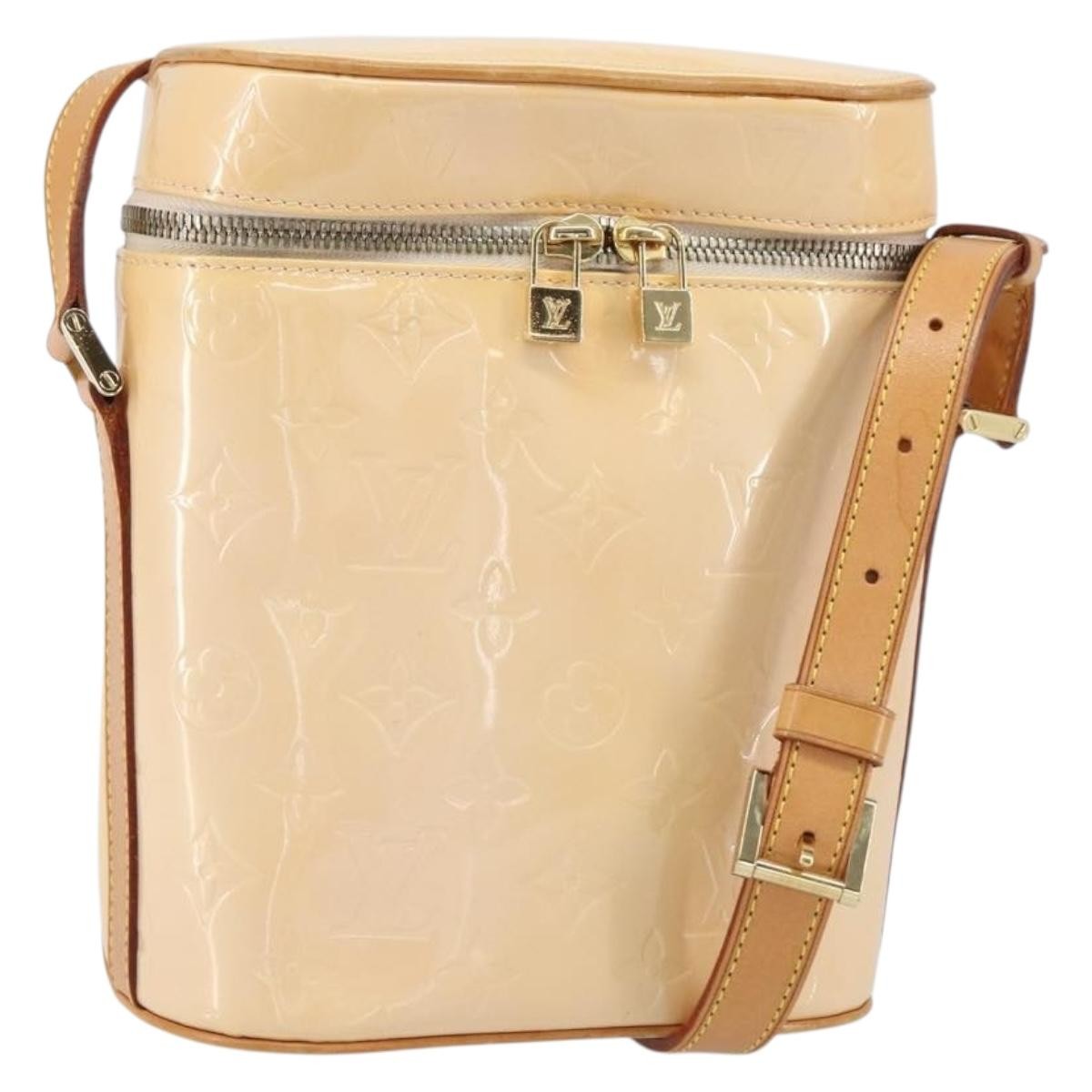 Louis Vuitton Sullivan Handbag Monogram Vernis Pink Patent_Leather Shoulder Bag