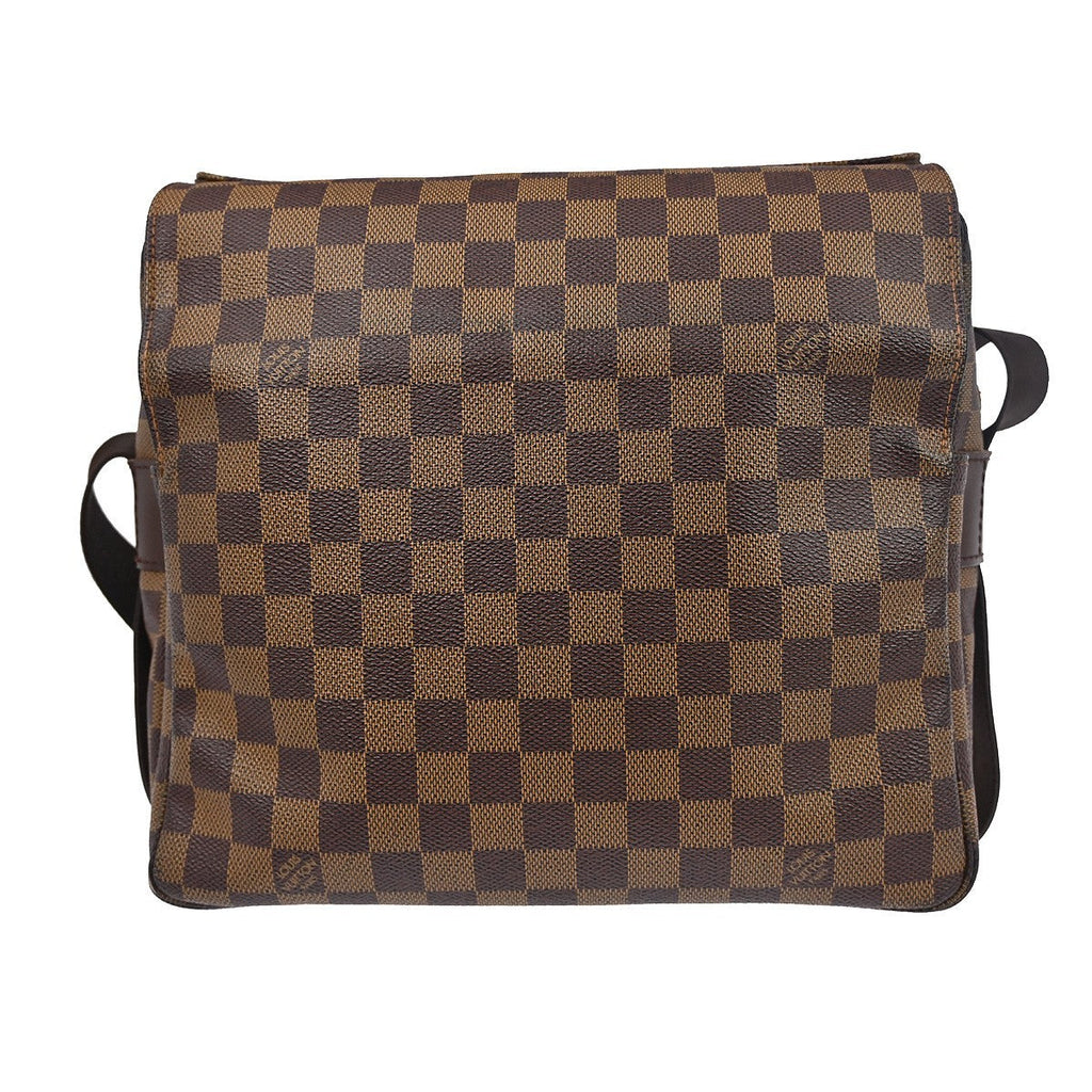 Louis Vuitton Naviglio Handbag Damier Brown Canvas Shoulder Bag