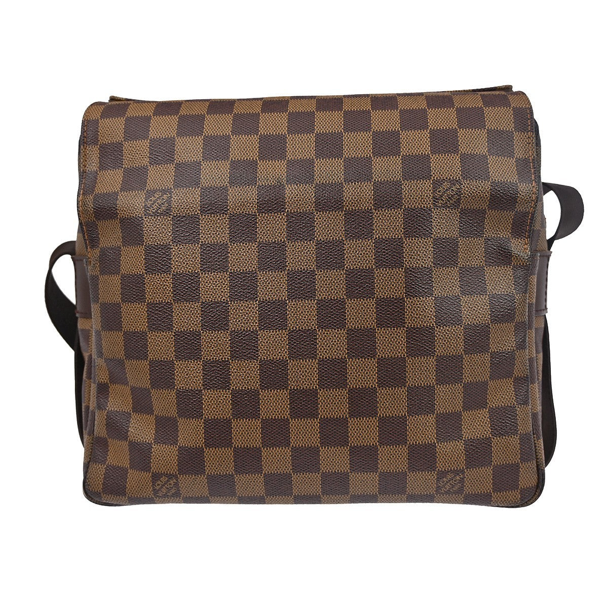 Louis Vuitton Naviglio Handbag Damier Brown Canvas Shoulder Bag