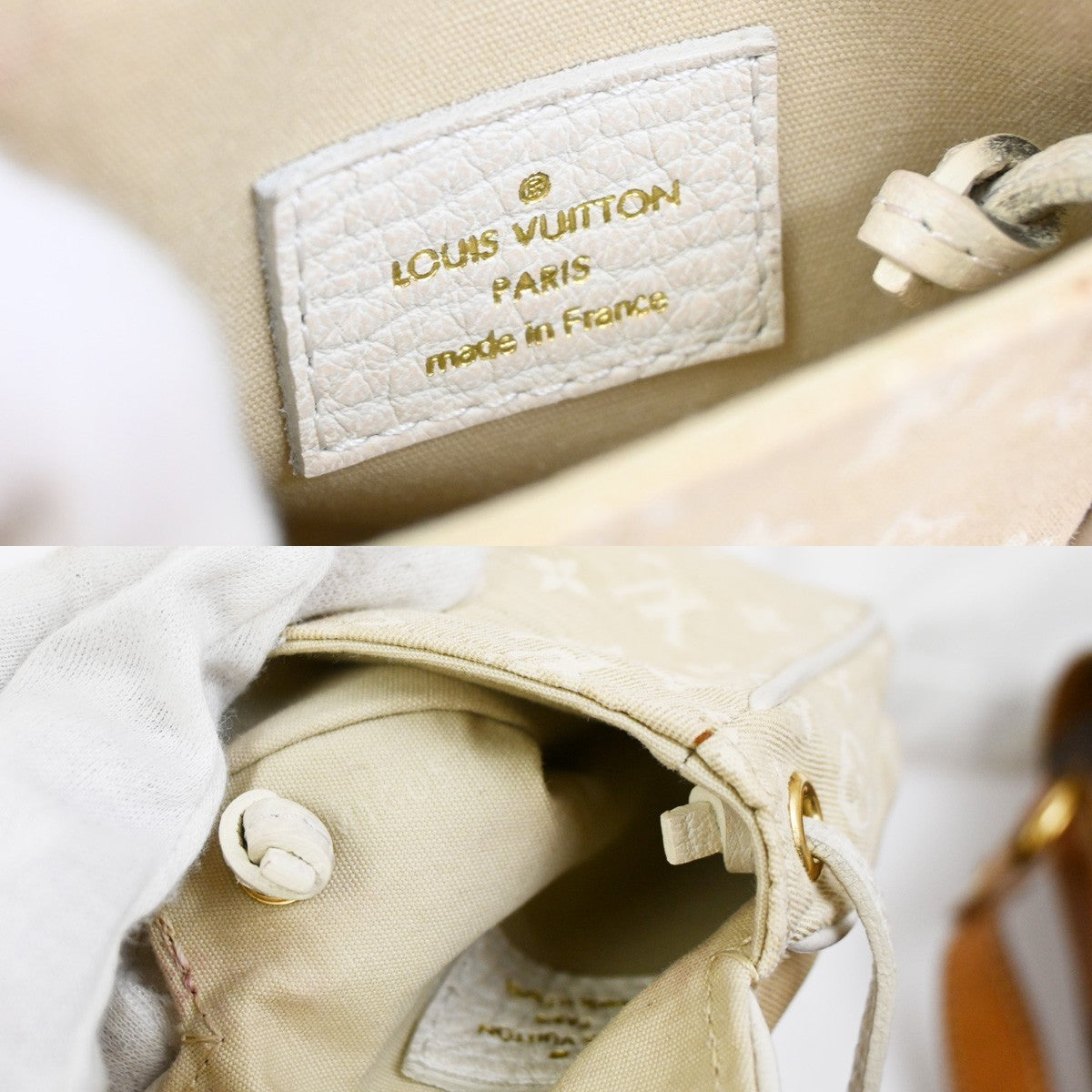 Louis Vuitton Cancun Pochette Monogram Mini Canvas Beige Canvas Clutche & Pouche Bag