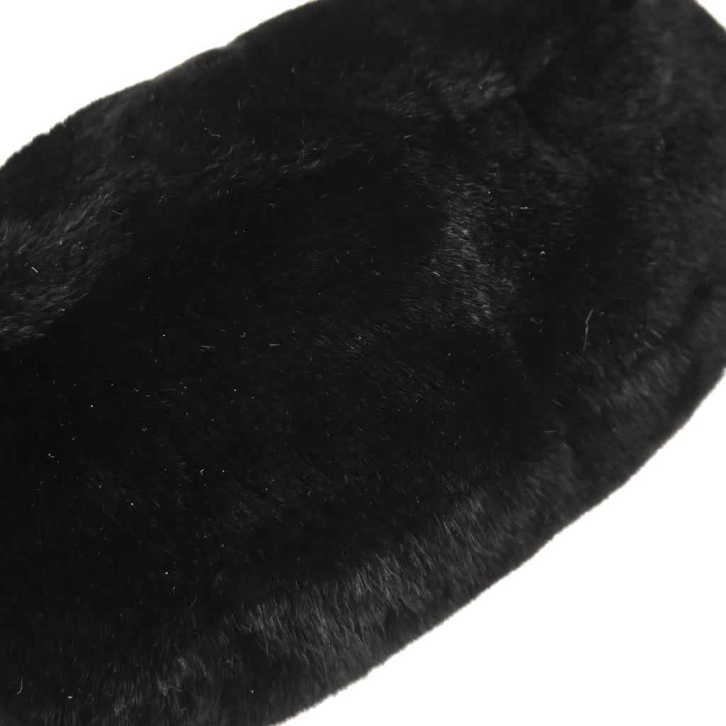 Chanel Chain Hobo Lapin Fur Black Fur Handbag