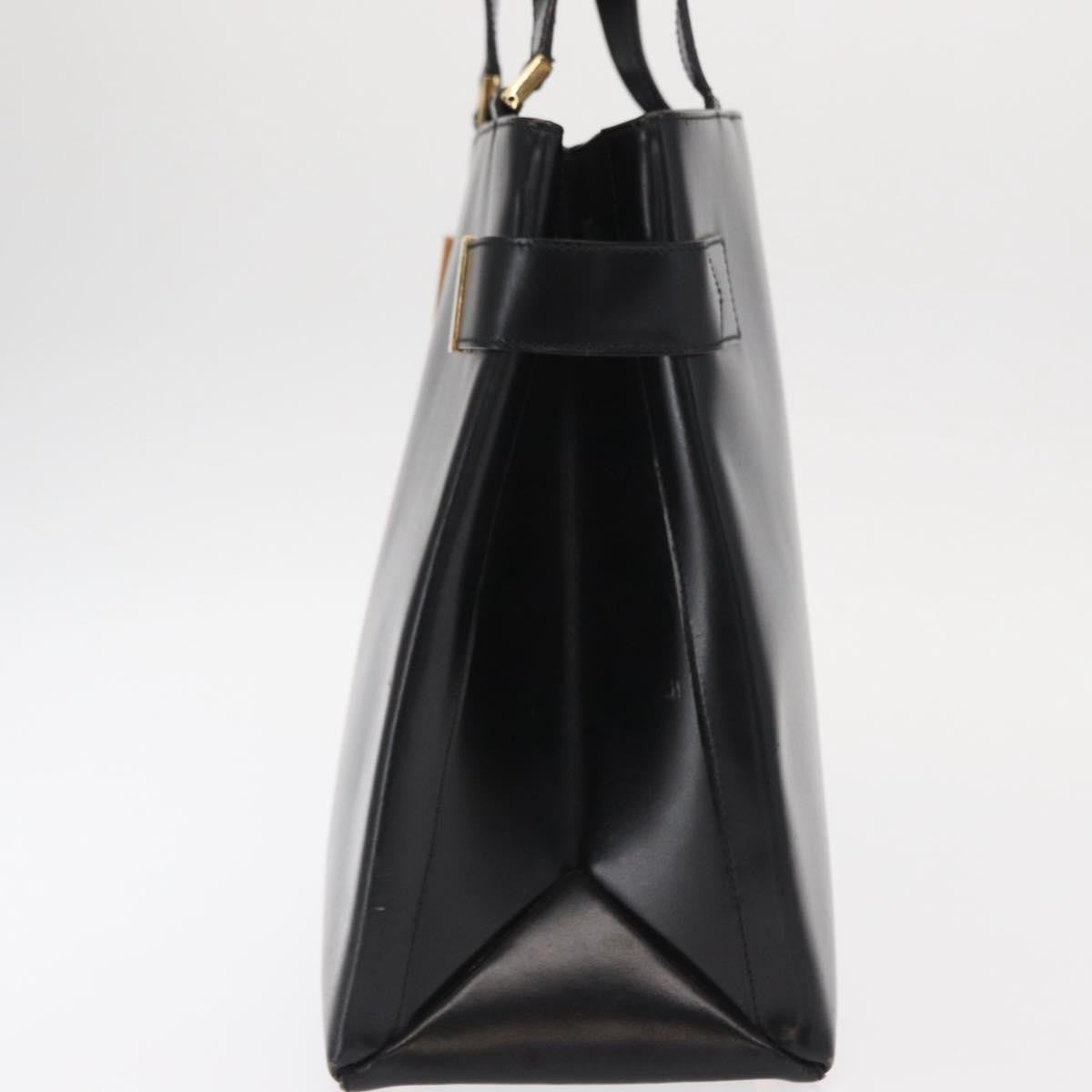 Gucci Vintage Handbag Leather Black Leather Handbag (Pre-Owned)
