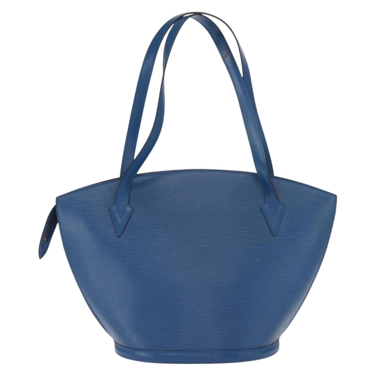 Louis Vuitton Saint Jacques Handbag Epi Leather Blue Leather Shoulder Bag