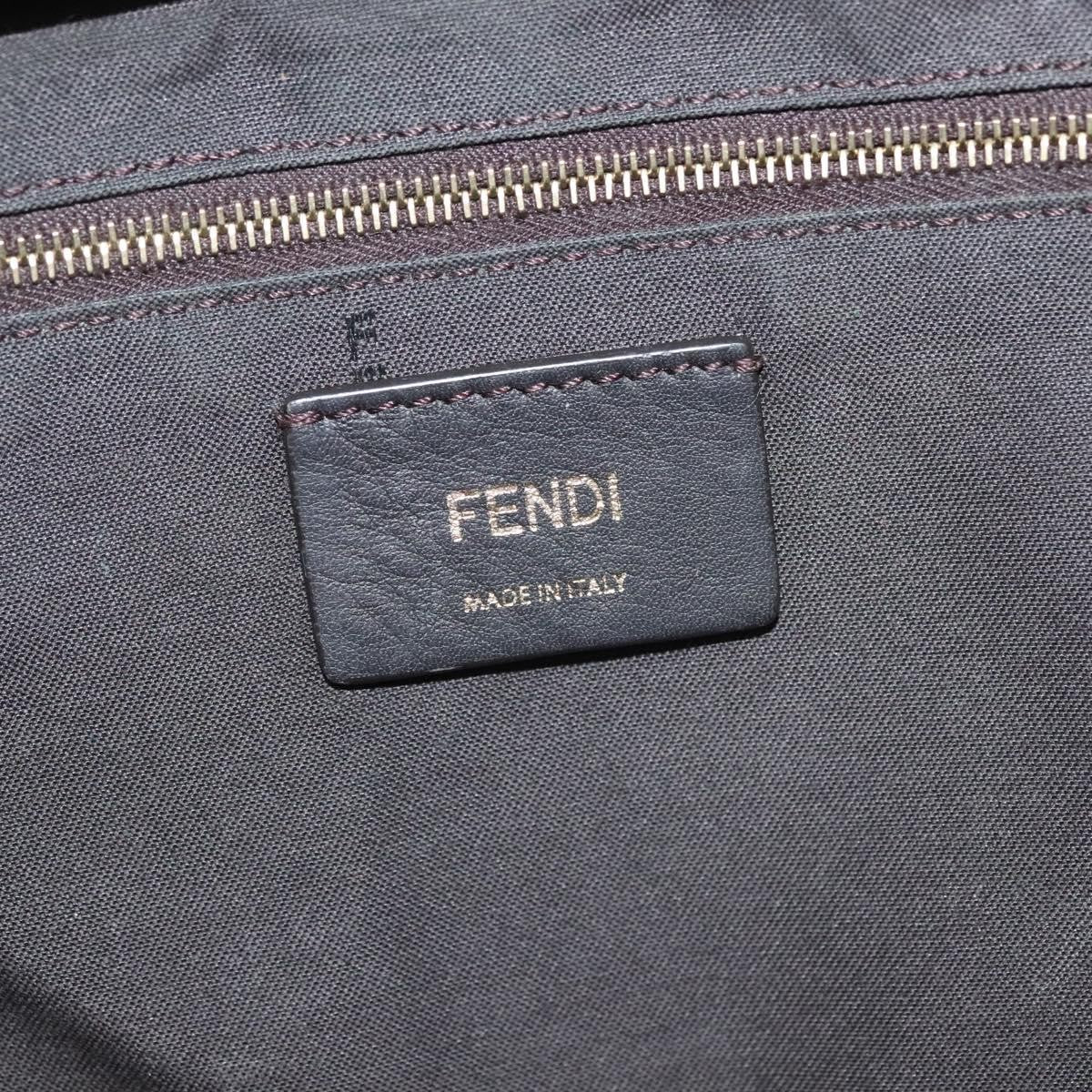 Fendi Mania Logo Waist Bag Zucca Coated Canvas Brown Canvas Clutche & Pouche Bag