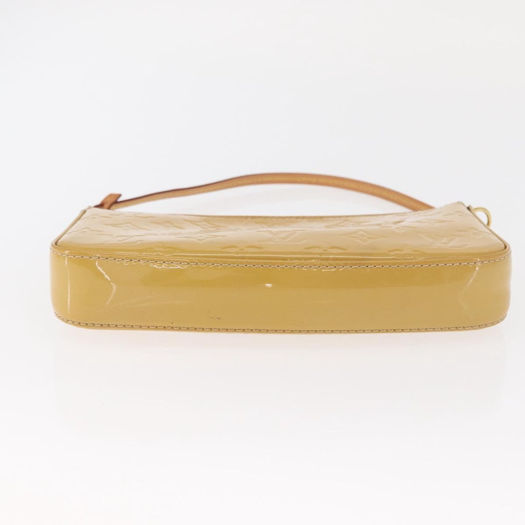 Louis Vuitton Pochette Accessoires Nm Monogram Vernis Yellow Patent_Leather Clutche & Pouche Bag