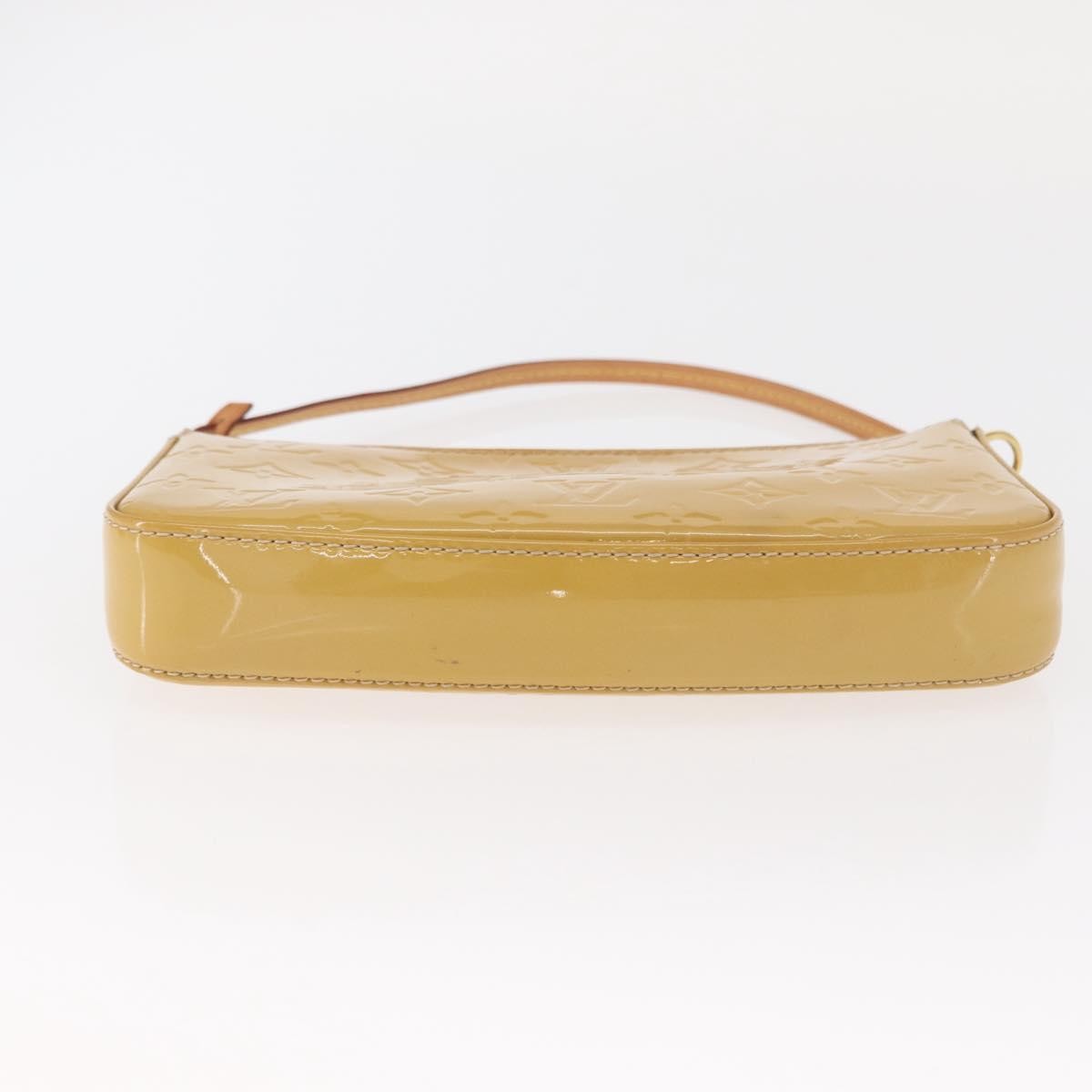 Louis Vuitton Pochette Accessoires Nm Monogram Vernis Yellow Patent_Leather Clutche & Pouche Bag