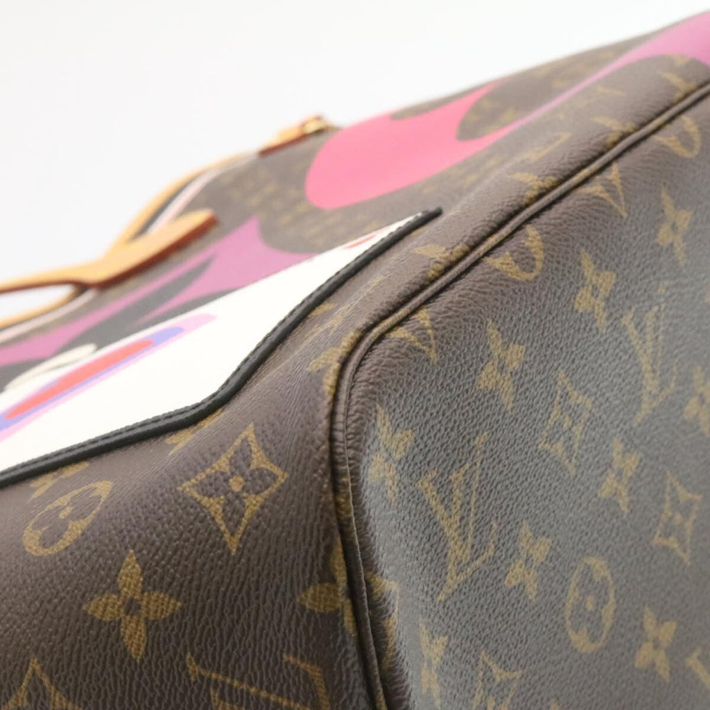 Louis Vuitton Neverfull Nm Tote Limited Edition Game On Monogram Canvas Brown Canvas Tote Bag