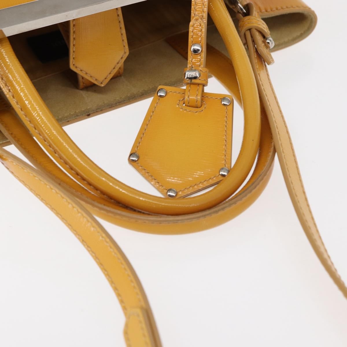 Fendi 2Jours Bag Leather Yellow Leather Handbag