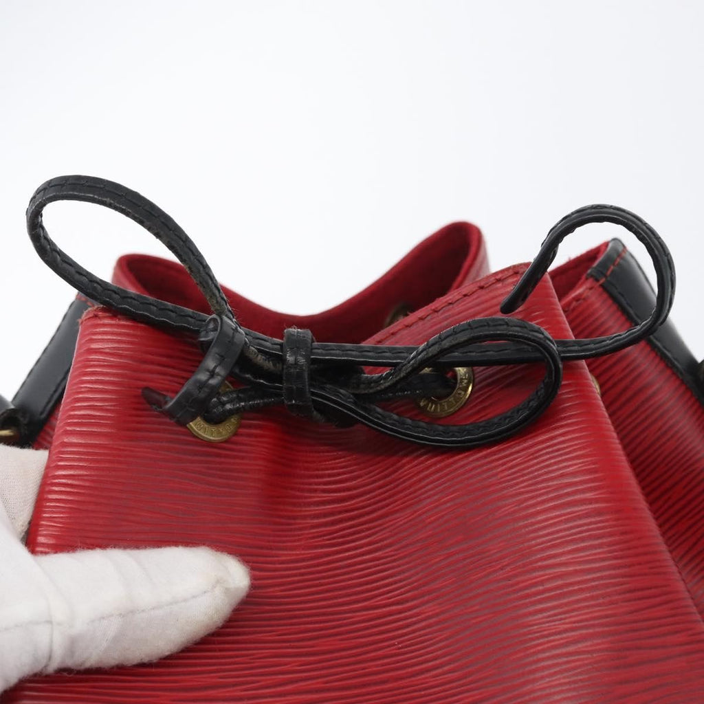 Louis Vuitton Petit Noe Handbag Epi Leather Red Leather Shoulder Bag