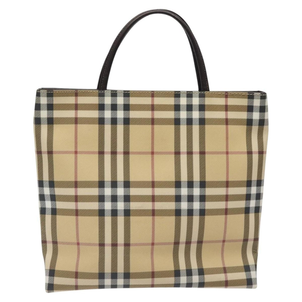 Burberry Nova Check Tote Canvas Check Pattern Beige Canvas Tote Bag