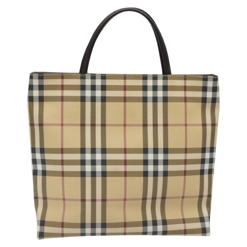 Burberry Nova Check Tote Canvas Check Pattern Beige Canvas Tote Bag