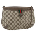 Gucci Vintage Web Crossbody Bag Gg Coated Canvas Beige Canvas Shoulder Bag Bag (Pre-Owned)