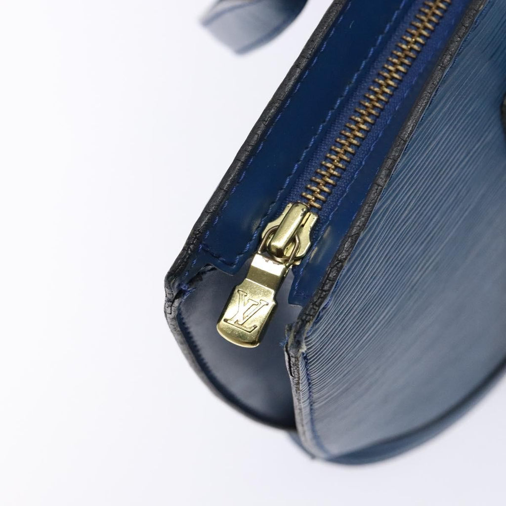 Louis Vuitton Saint Jacques Handbag Epi Leather Blue Leather Shoulder Bag