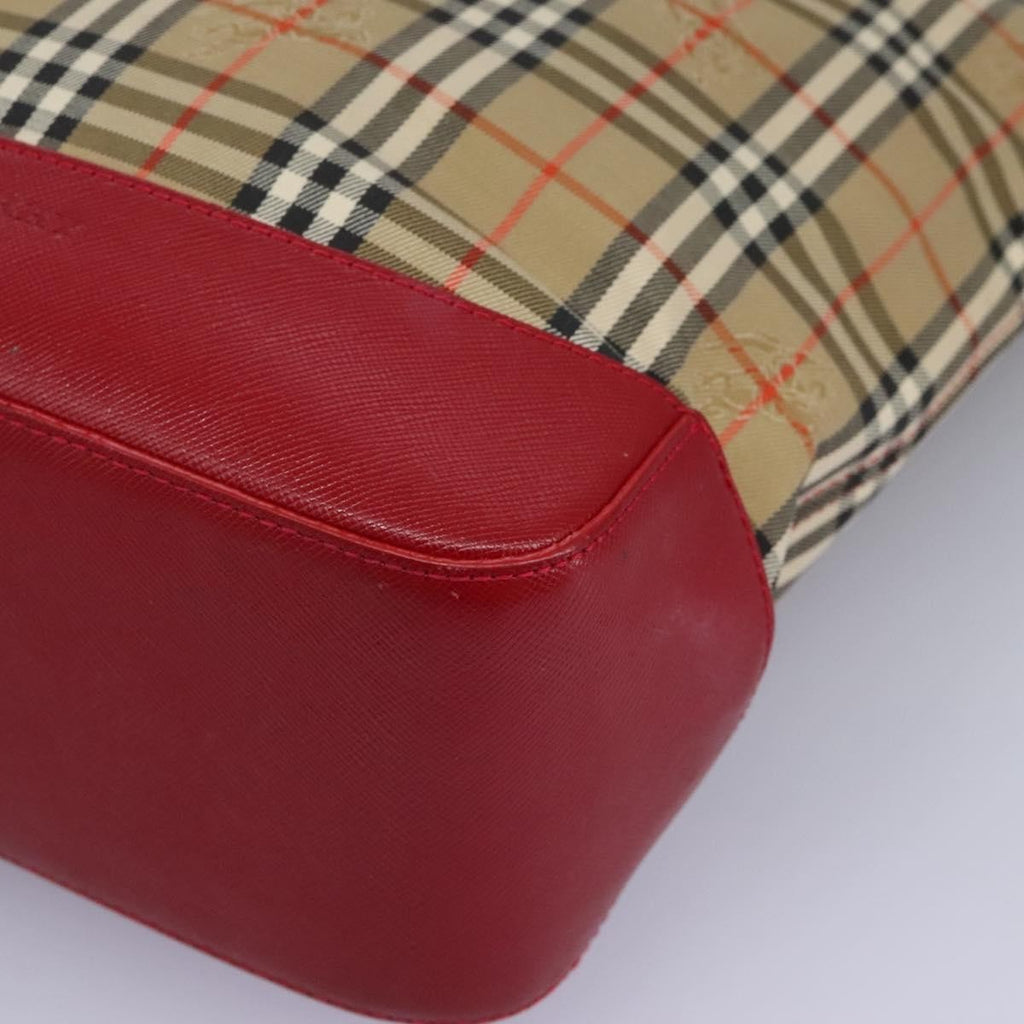 Burberry Nova Check Tote Canvas Check Pattern Beige Canvas Tote Bag
