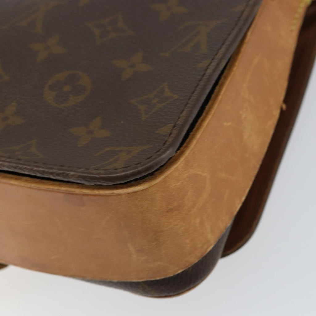 Louis Vuitton Cartouchiere Handbag Monogram Canvas Brown Canvas Shoulder Bag