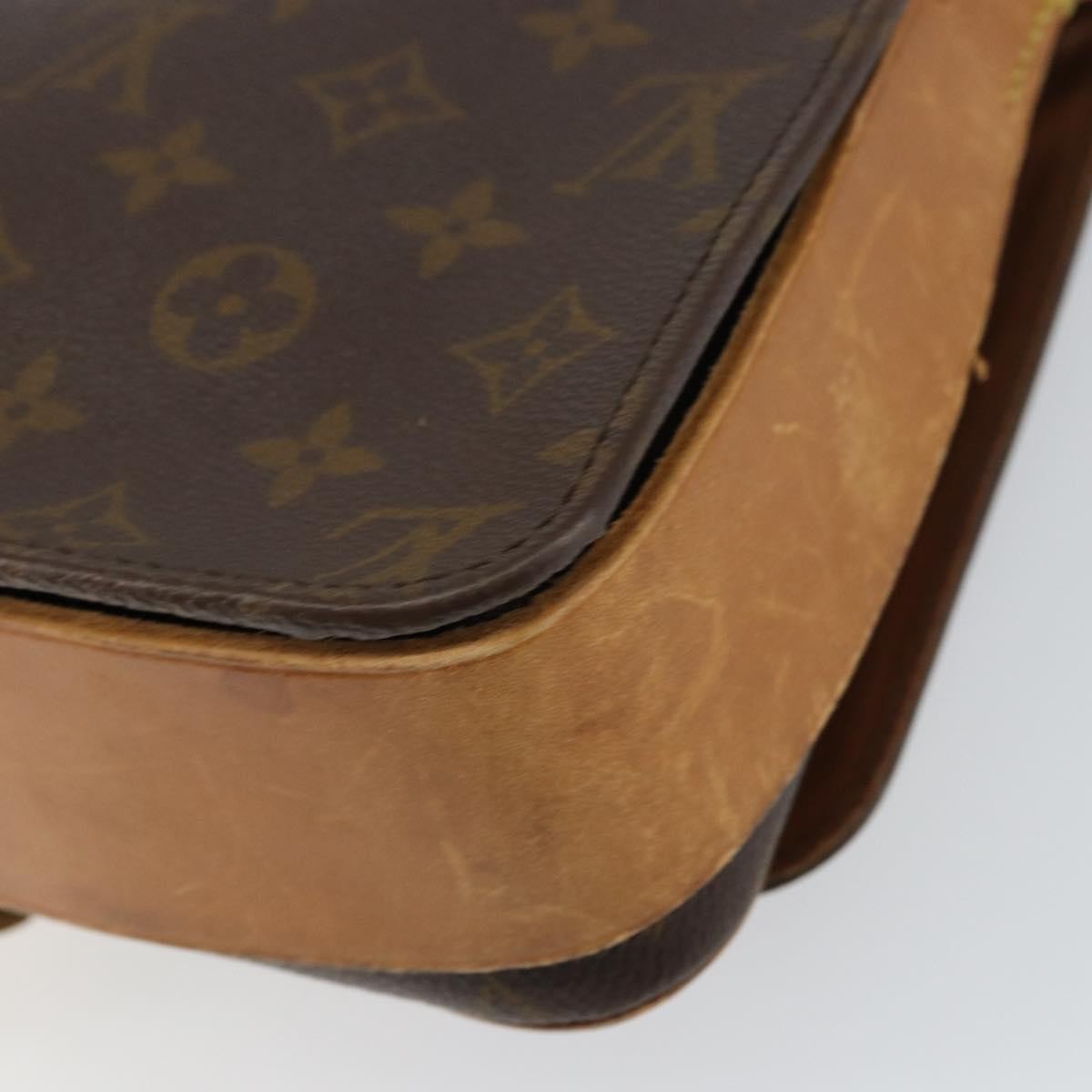 Louis Vuitton Cartouchiere Handbag Monogram Canvas Brown Canvas Shoulder Bag