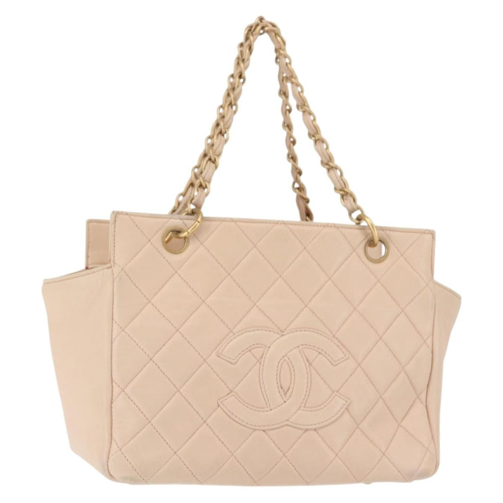 Chanel Petite Timeless Tote Quilted Calfskin Beige Leather Bag