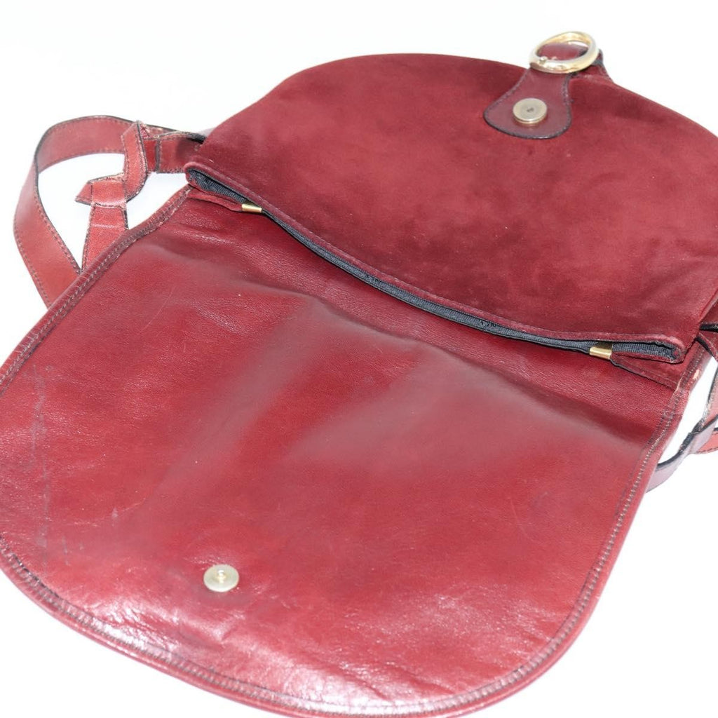 Balenciaga Shoulder Bag Suede Burgundy Suede Shoulder Bag