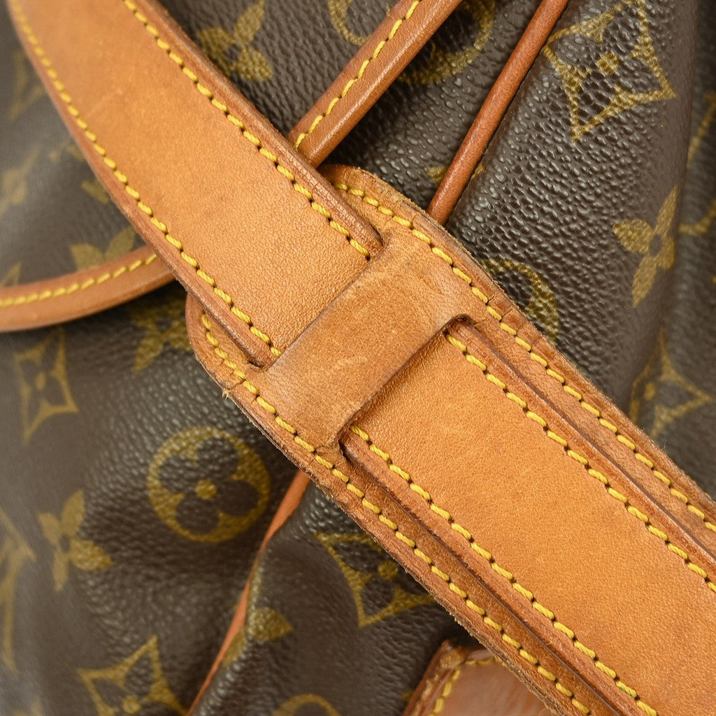 Louis Vuitton Saumur Handbag Monogram Canvas Brown Canvas Shoulder Bag