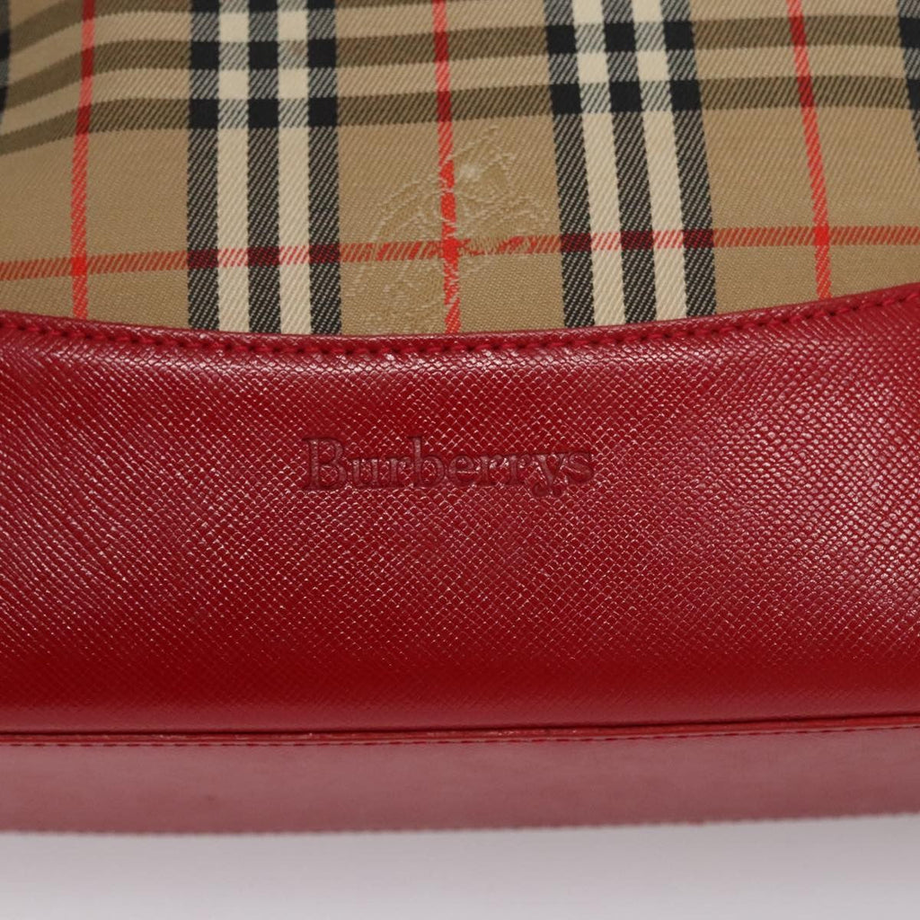 Burberry Nova Check Tote Canvas And Leather Beige Canvas Tote Bag