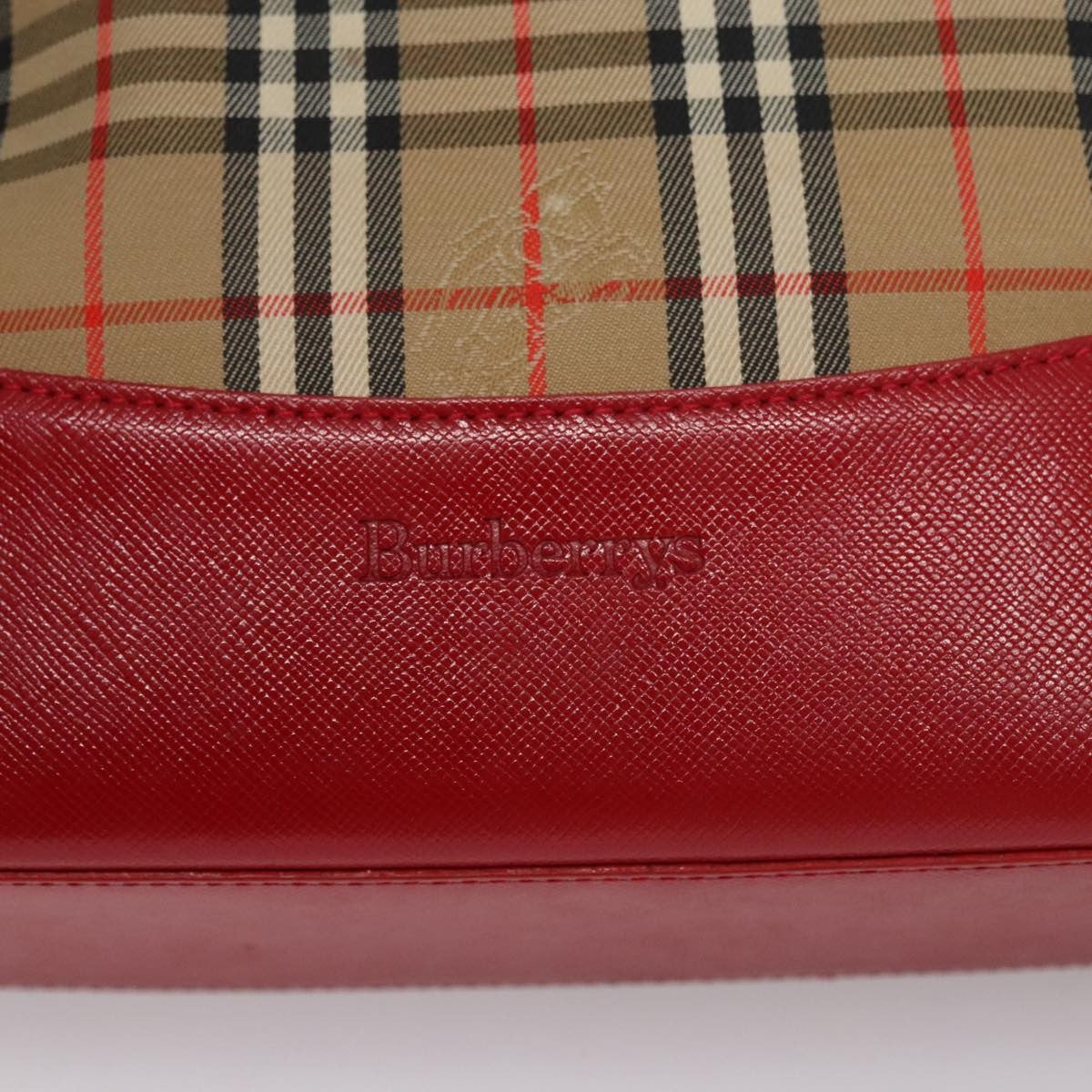 Burberry Nova Check Tote Canvas And Leather Beige Canvas Tote Bag