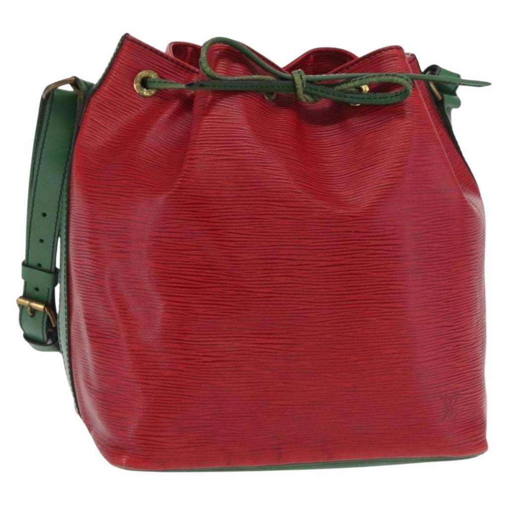 Louis Vuitton Bicolor Petit Noe Handbag Epi Leather Green Leather Shoulder Bag