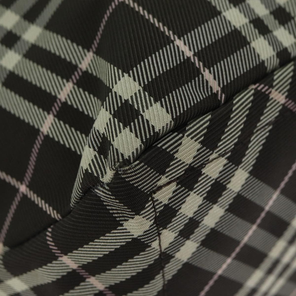 Burberry Nova Check Blue Label Nylon Brown Nylon Tote Bag