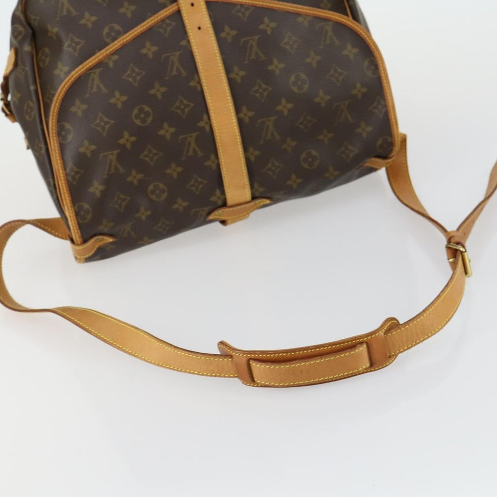 Louis Vuitton Saumur Handbag Monogram Canvas Brown Canvas Shoulder Bag