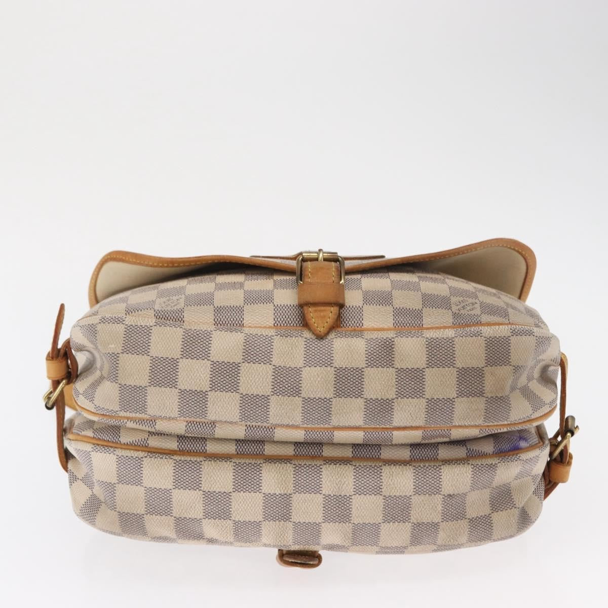 Louis Vuitton Saumur Handbag Damier Beige Canvas Shoulder Bag