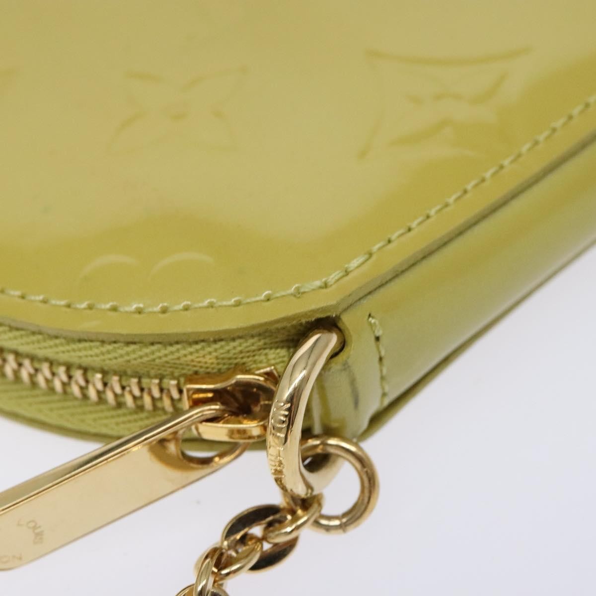 Louis Vuitton Boite Chapeau Coin Purse Monogram Vernis Beige Patent_Leather Wallets Accessory