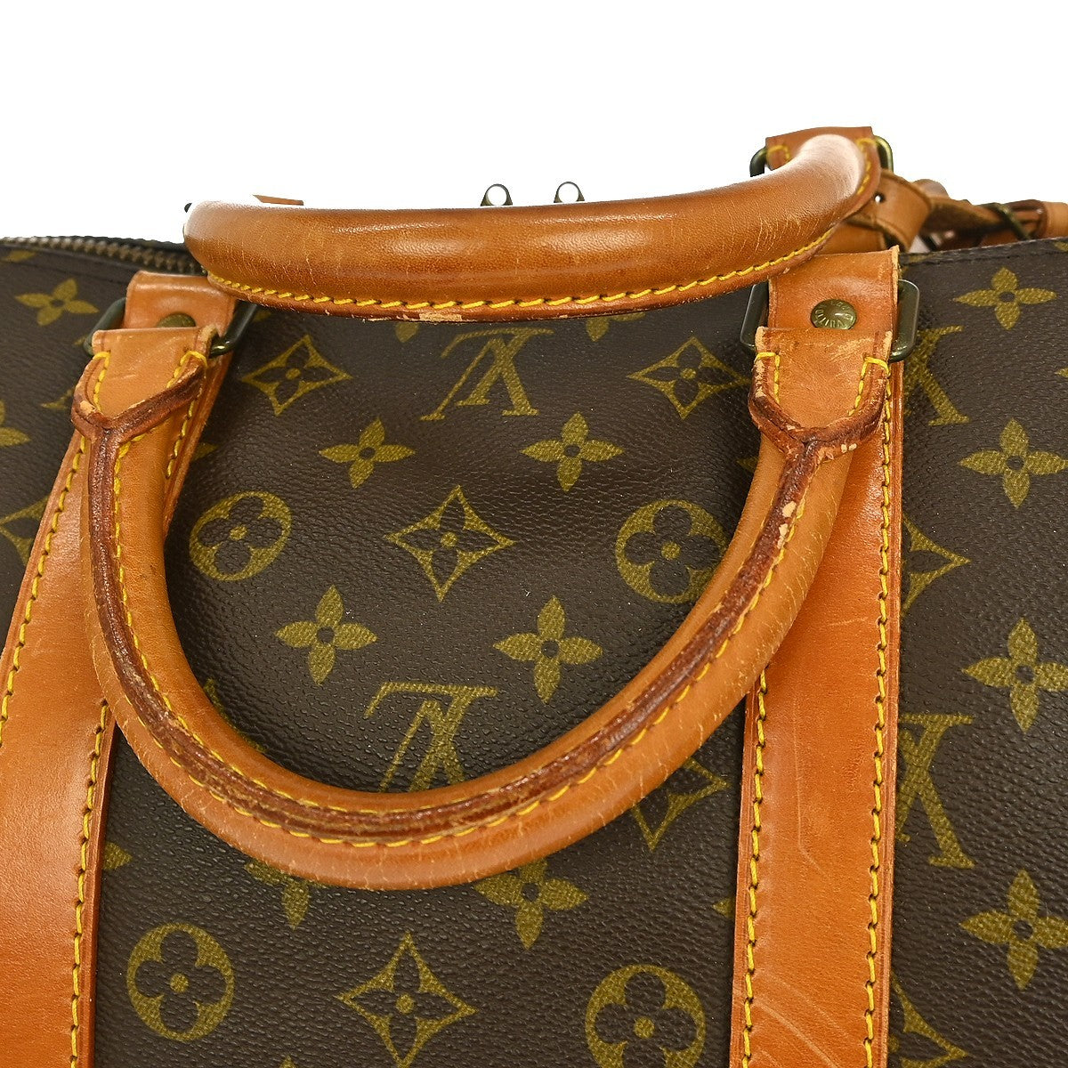 Louis Vuitton Keepall Bag Monogram Canvas Brown Canvas Travel Bag