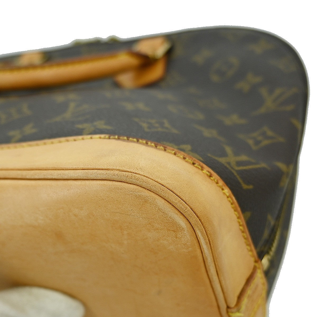 Louis Vuitton Alma Handbag Monogram Canvas Brown Canvas Handbag