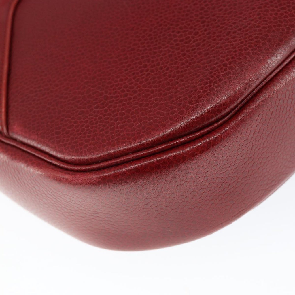 Christian Dior Vintage Shoulder Bag Leather Red Leather Shoulder Bag Bag (Pre-Owned)