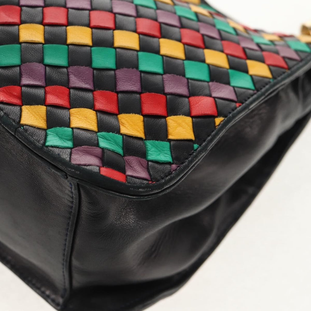 Bottega Veneta Intrecciato Shoulder Bag Leather Multicolour Leather Shoulder Bag Bag