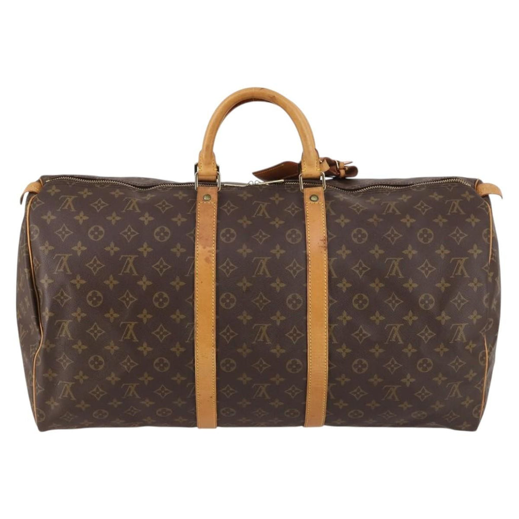 Louis Vuitton Keepall Bag Monogram Canvas Brown Canvas Travel Bag